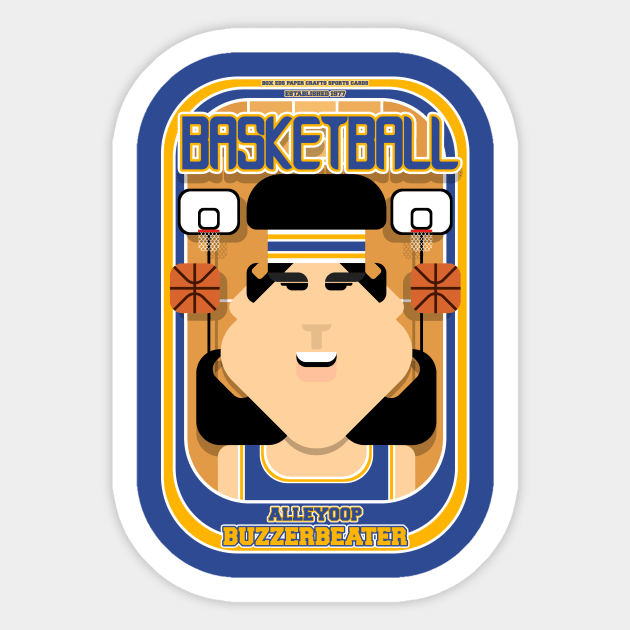 Basketball Blue Gold - Alleyoop Buzzerbeater - Amy version Sticker by Boxedspapercrafts